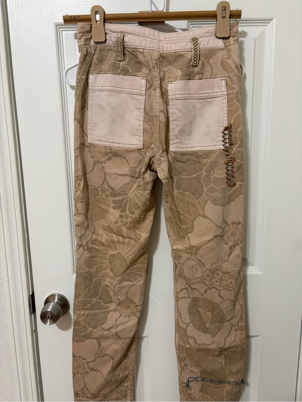 Anthropologie Pilcro The Camp Wenderer Patchwork Embellished Pants Bohemian 26 - Picture 4 of 16